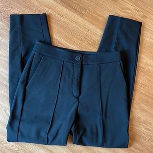 New express black stretch highwaisted ankle work pants size 4